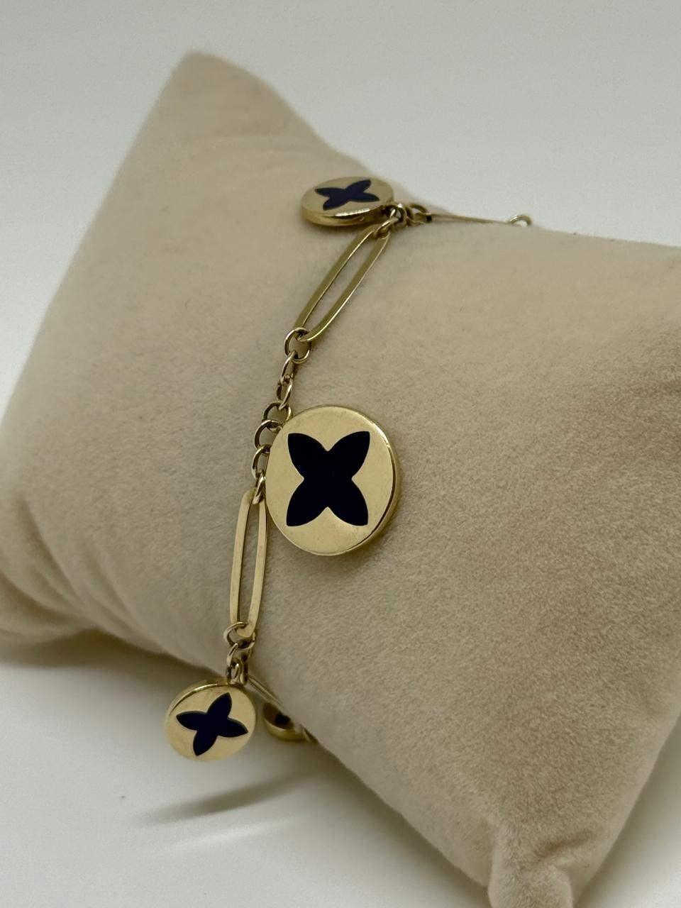 PULSERA LV AZUL 7.3G 14K 21CM